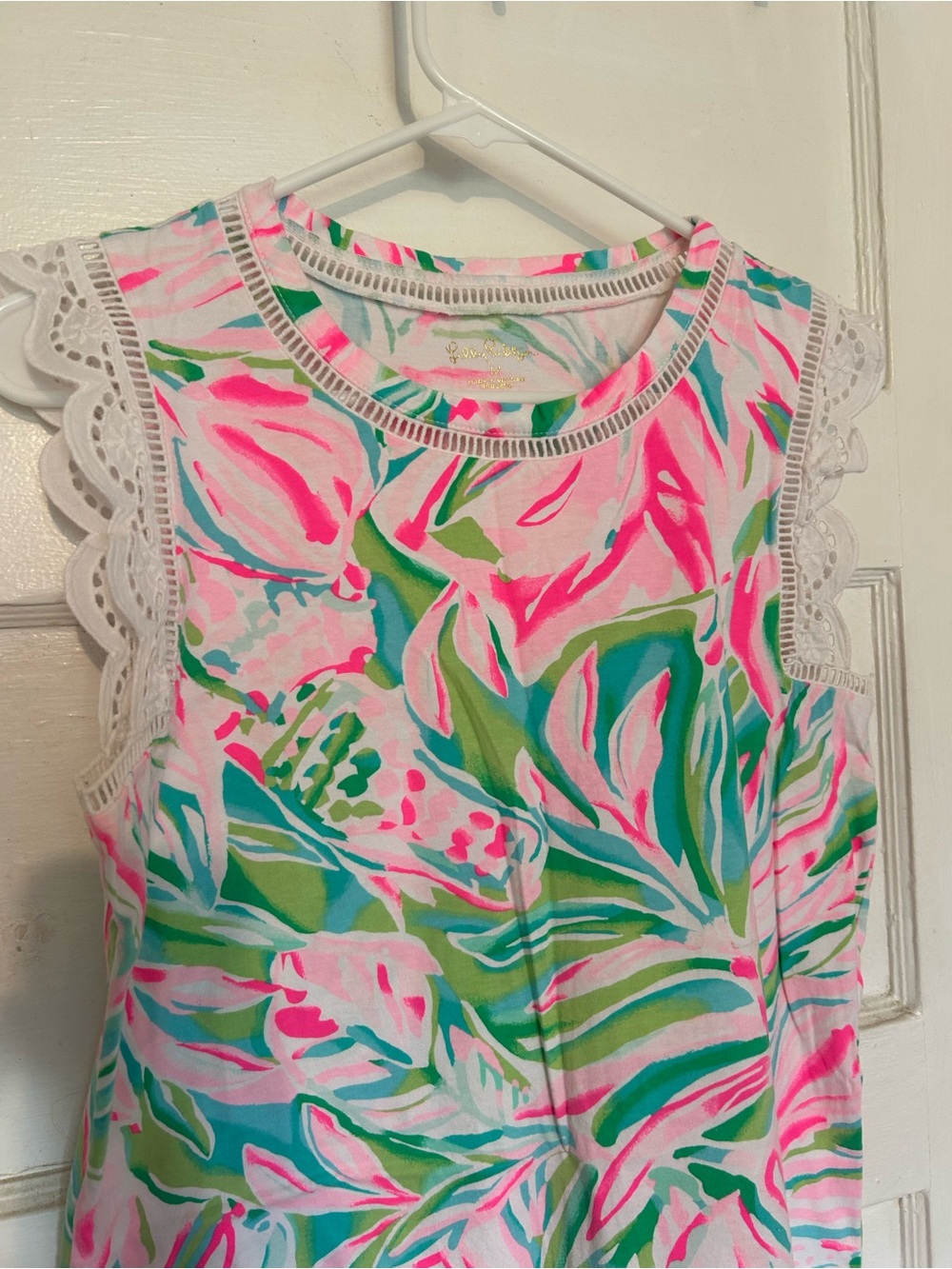 Lilly Pulitzer Sleeveless Floral Shift Dress in Pink, Green, Teal